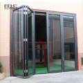 Portes coulissantes pliantes en aluminium blanc enduit de poudre